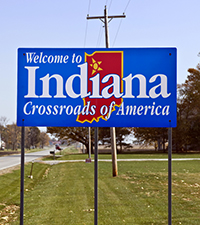 Indiana - Welcome Sign